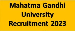 MGU Kerala Recruitment 2023