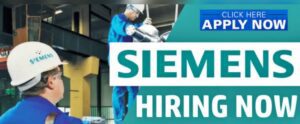 Vacancy at Siemens 2023